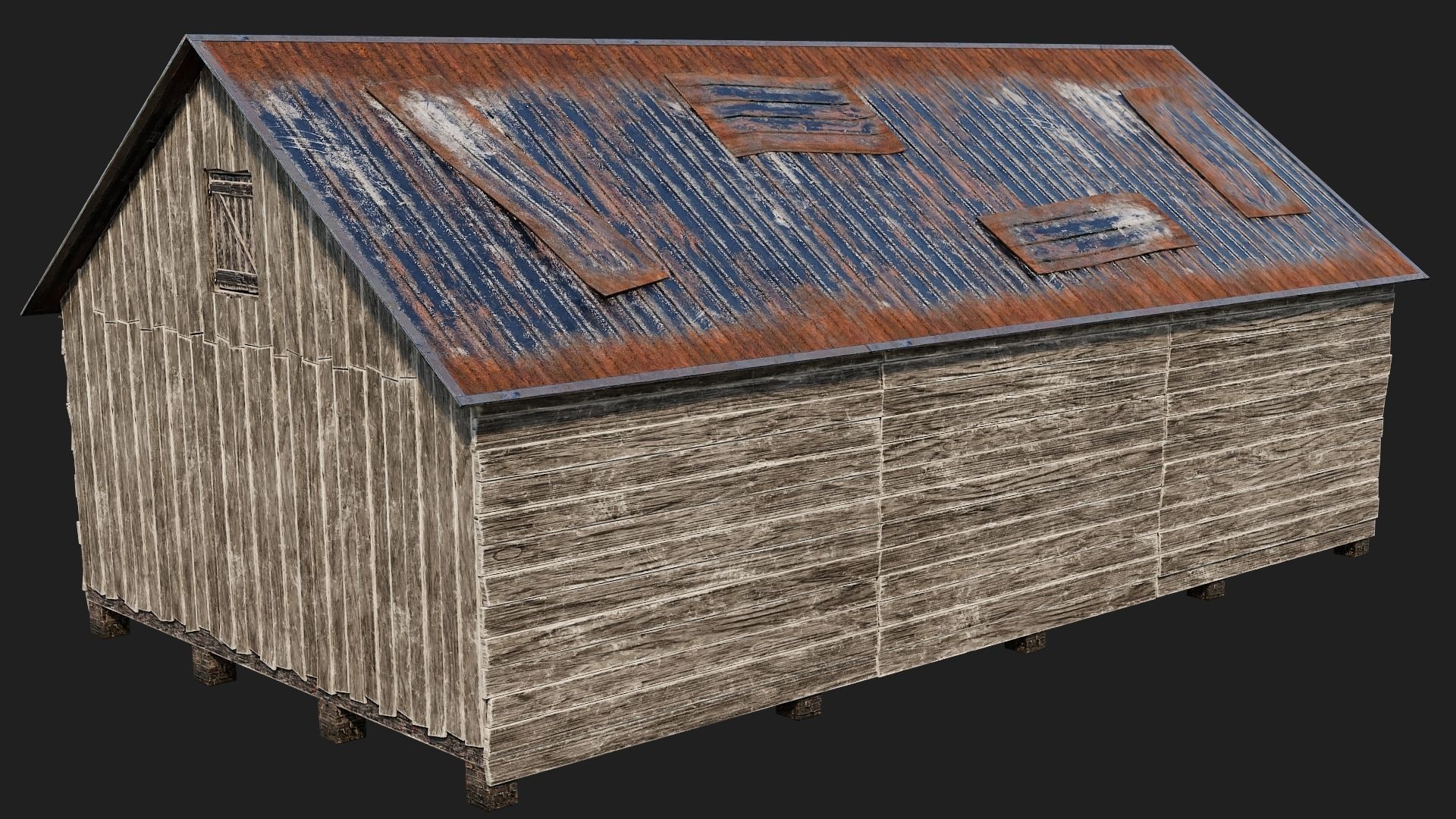 29-30-31-32 - Farm Buildings 4K PBR GameReady Low-poly 3D model_32