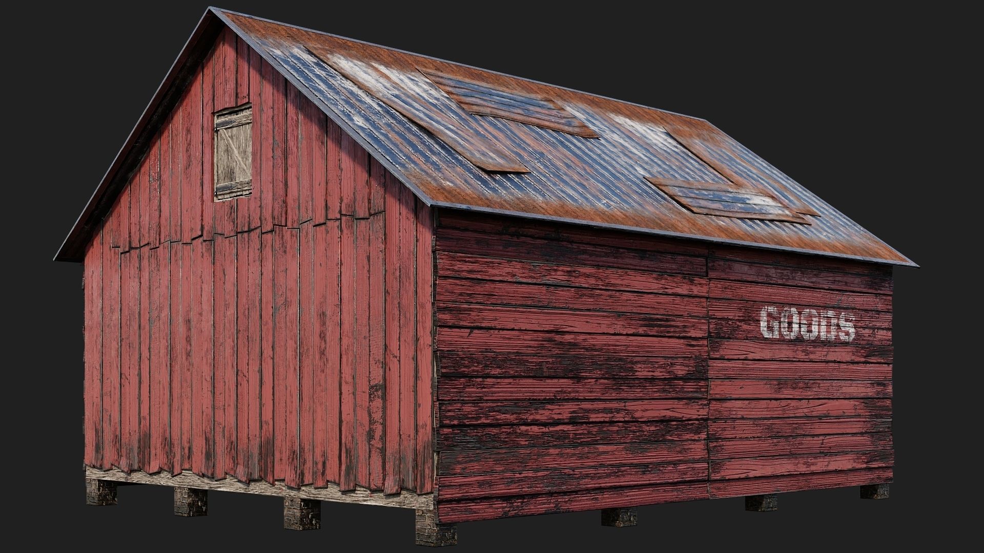 29-30-31-32 - Farm Buildings 4K PBR GameReady Low-poly 3D model_9