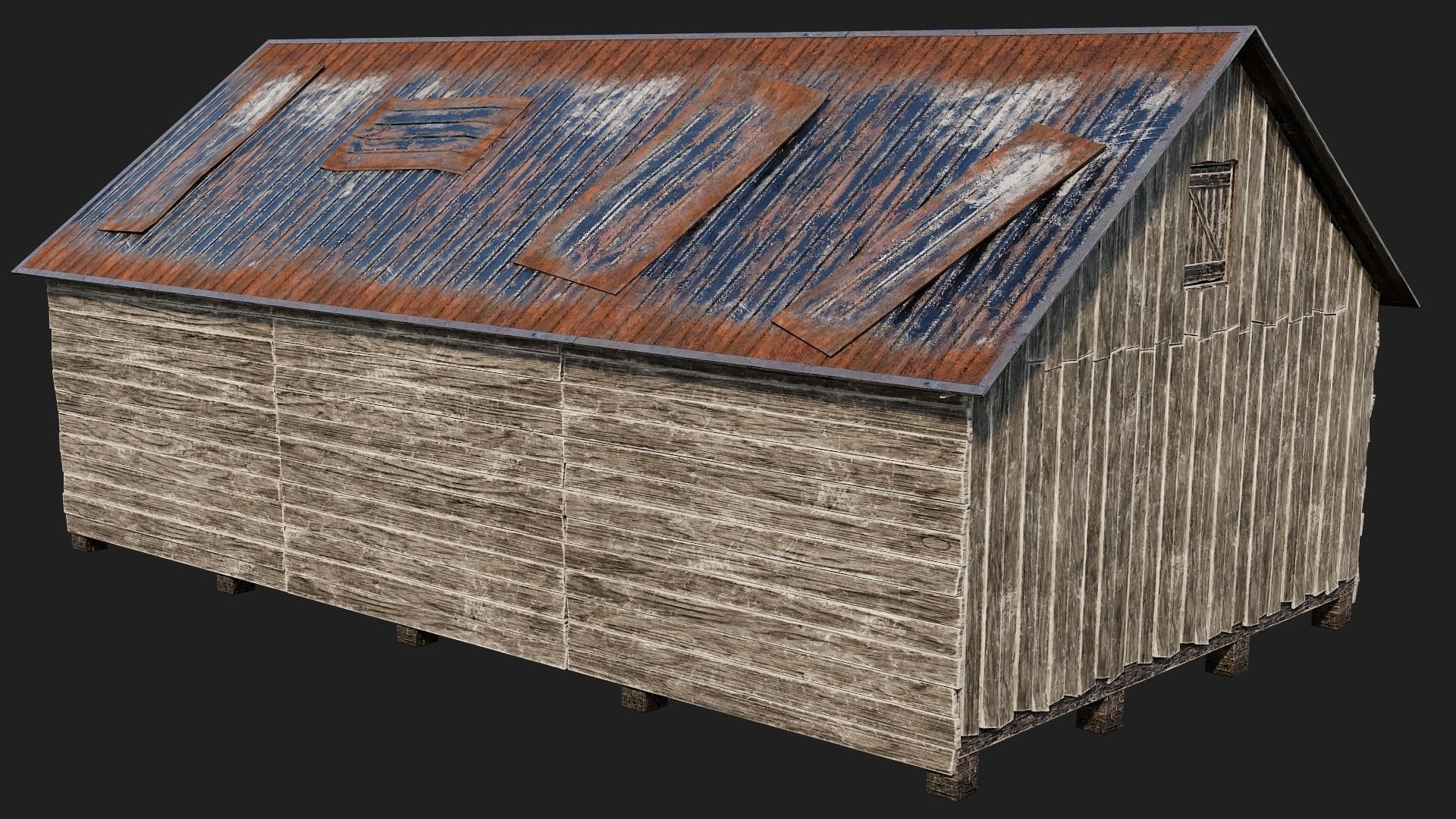 29-30-31-32 - Farm Buildings 4K PBR GameReady Low-poly 3D model_40