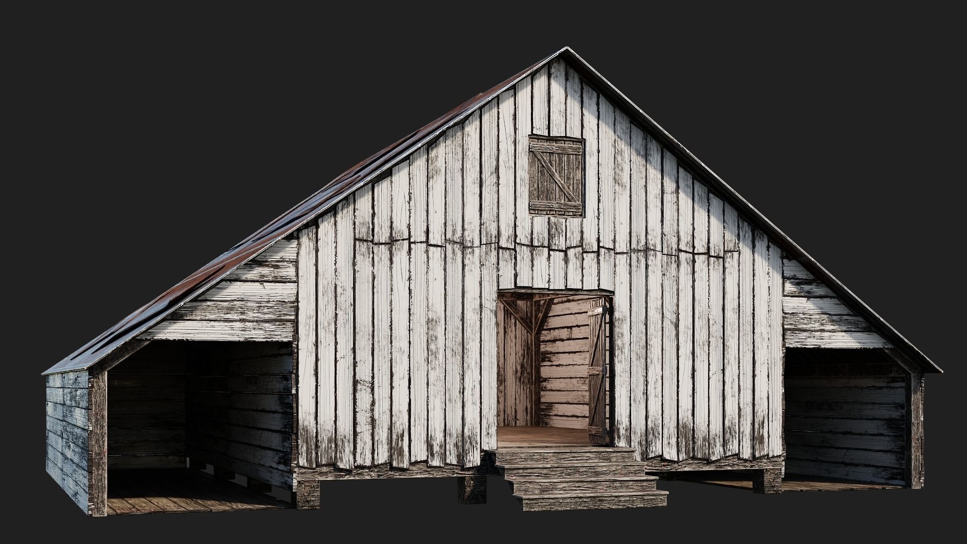29-30-31-32 - Farm Buildings 4K PBR GameReady Low-poly 3D model_27