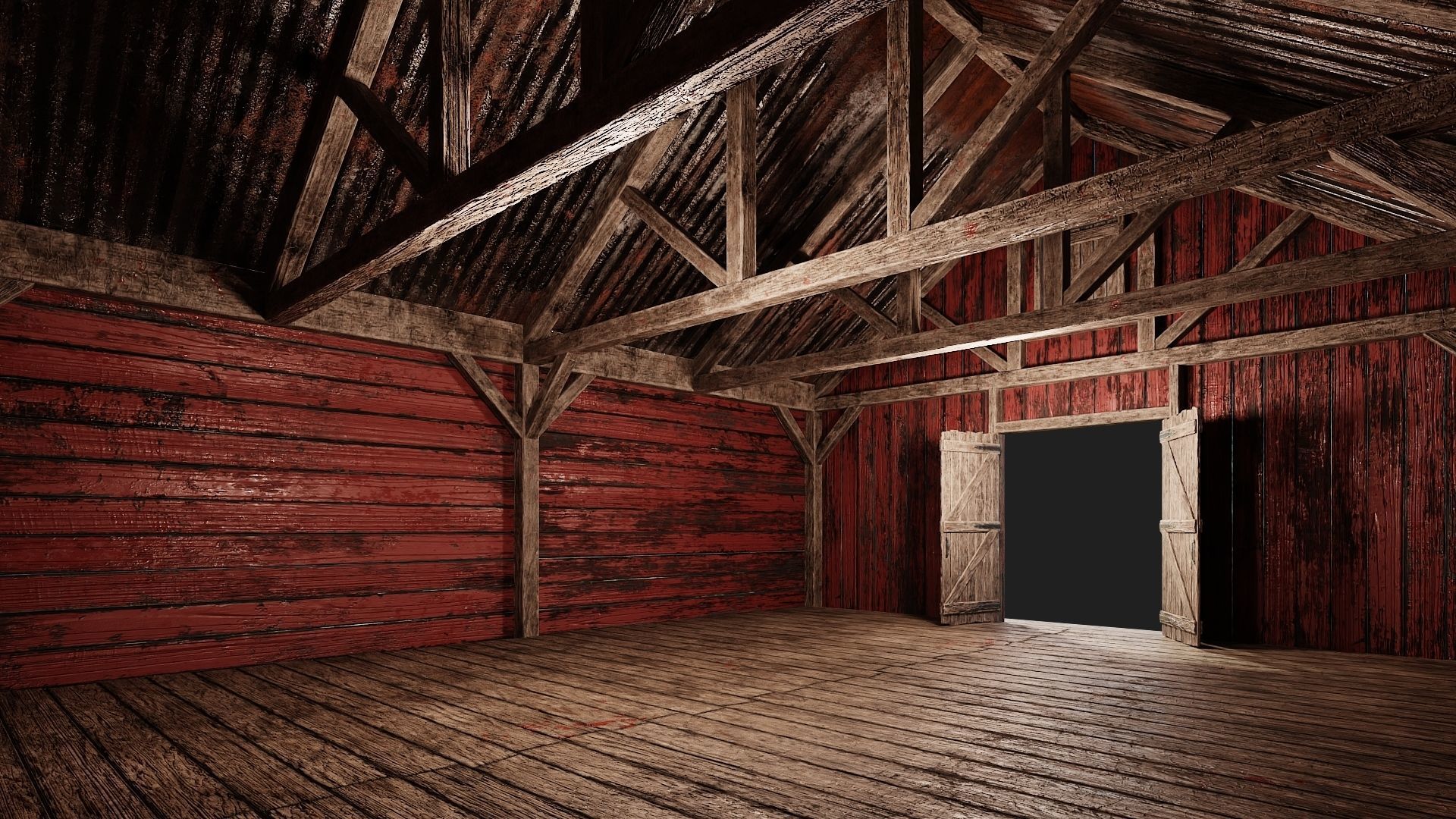 29-30-31-32 - Farm Buildings 4K PBR GameReady Low-poly 3D model_5