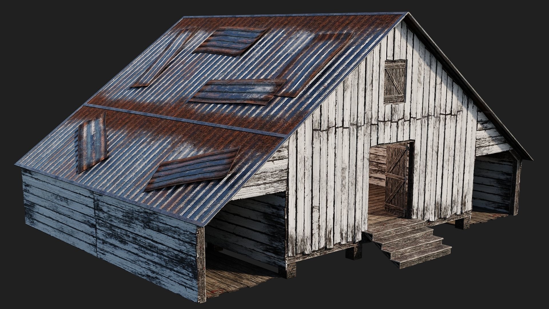 29-30-31-32 - Farm Buildings 4K PBR GameReady Low-poly 3D model_29
