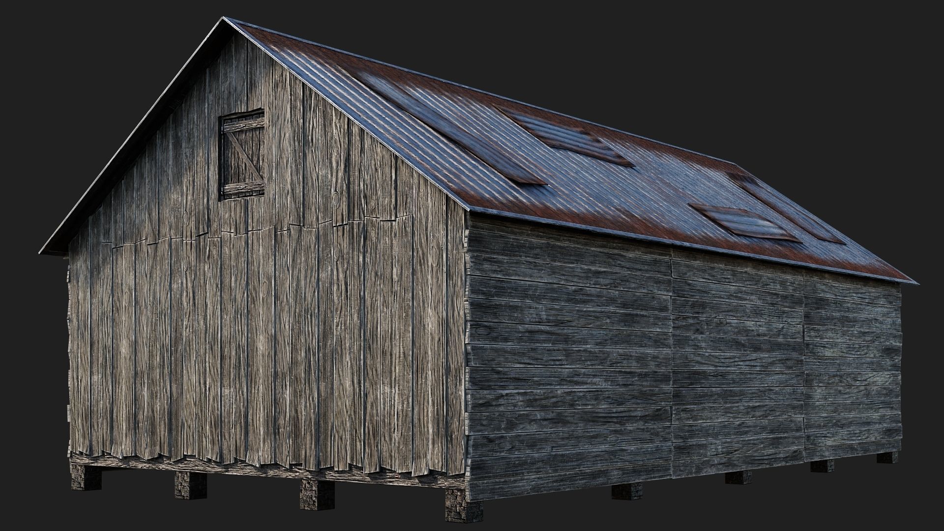 29-30-31-32 - Farm Buildings 4K PBR GameReady Low-poly 3D model_35
