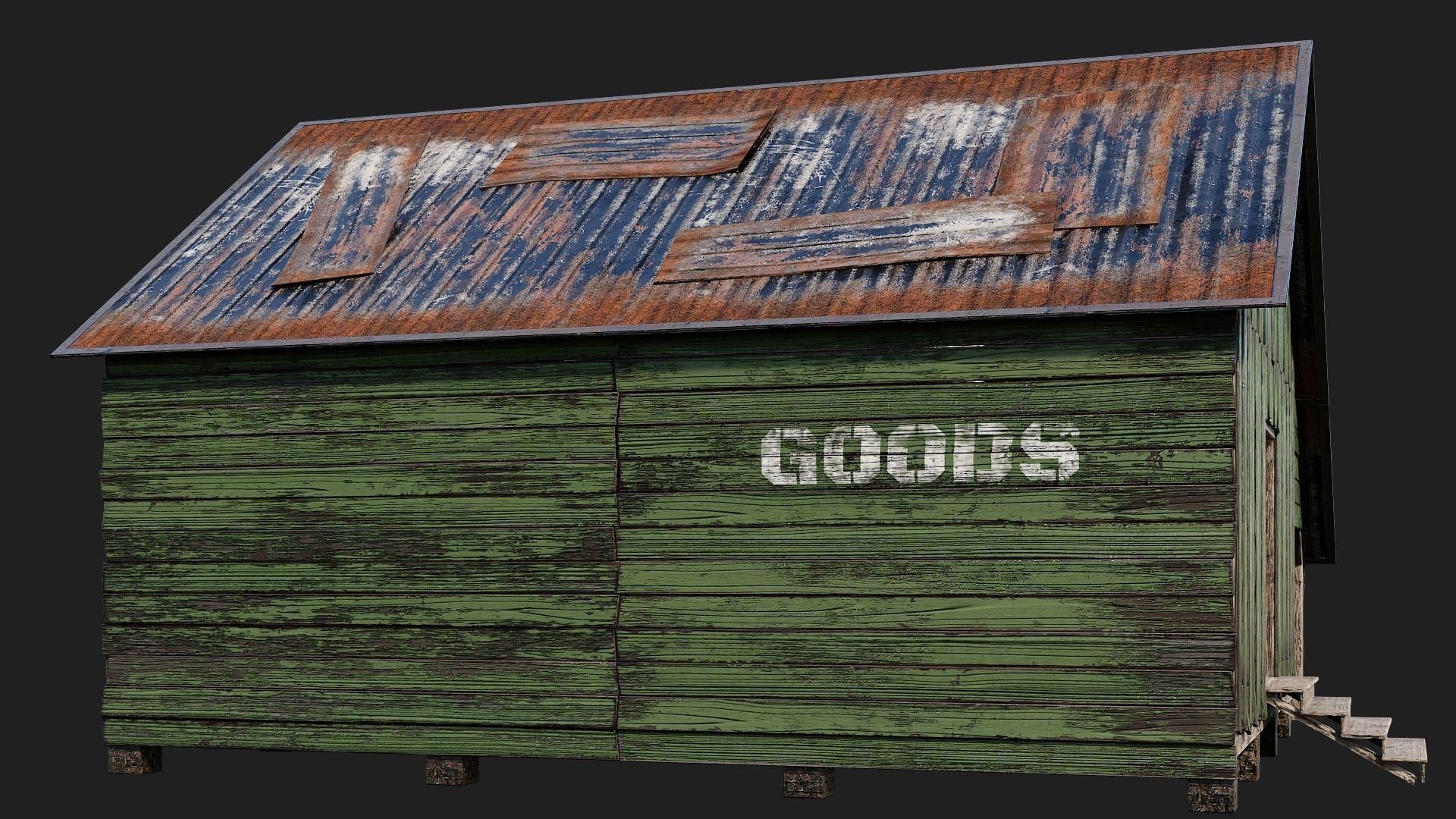 29-30-31-32 - Farm Buildings 4K PBR GameReady Low-poly 3D model_19