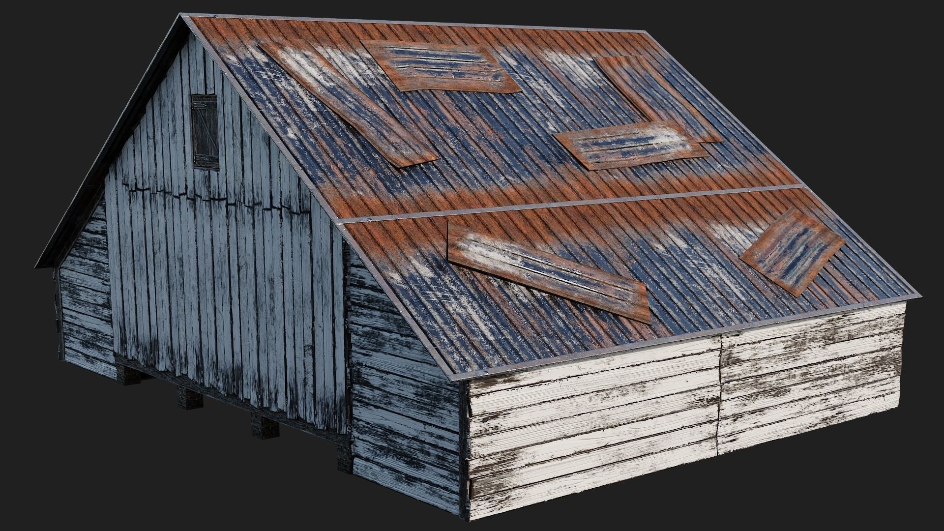 29-30-31-32 - Farm Buildings 4K PBR GameReady Low-poly 3D model_23