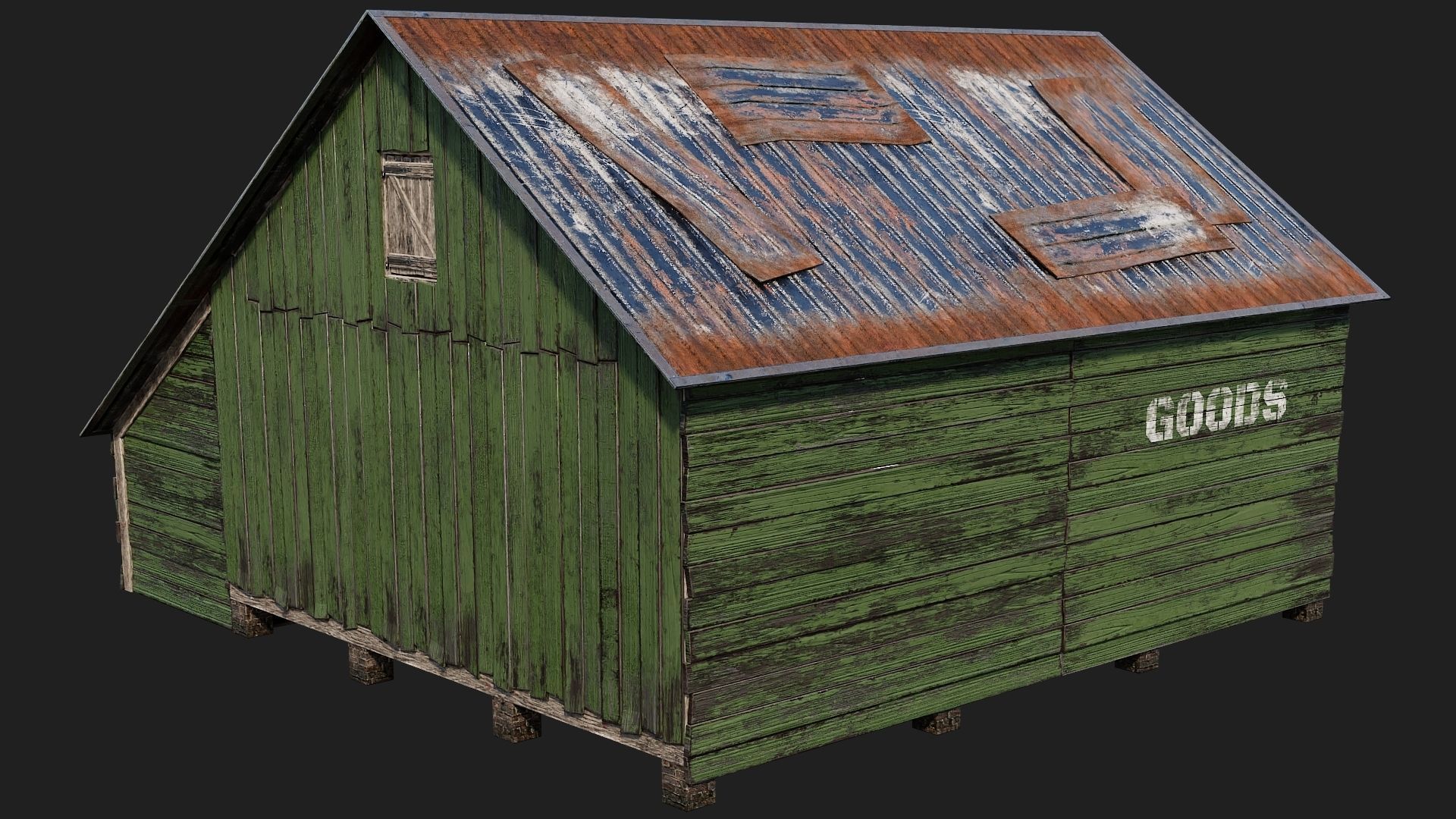 29-30-31-32 - Farm Buildings 4K PBR GameReady Low-poly 3D model_14