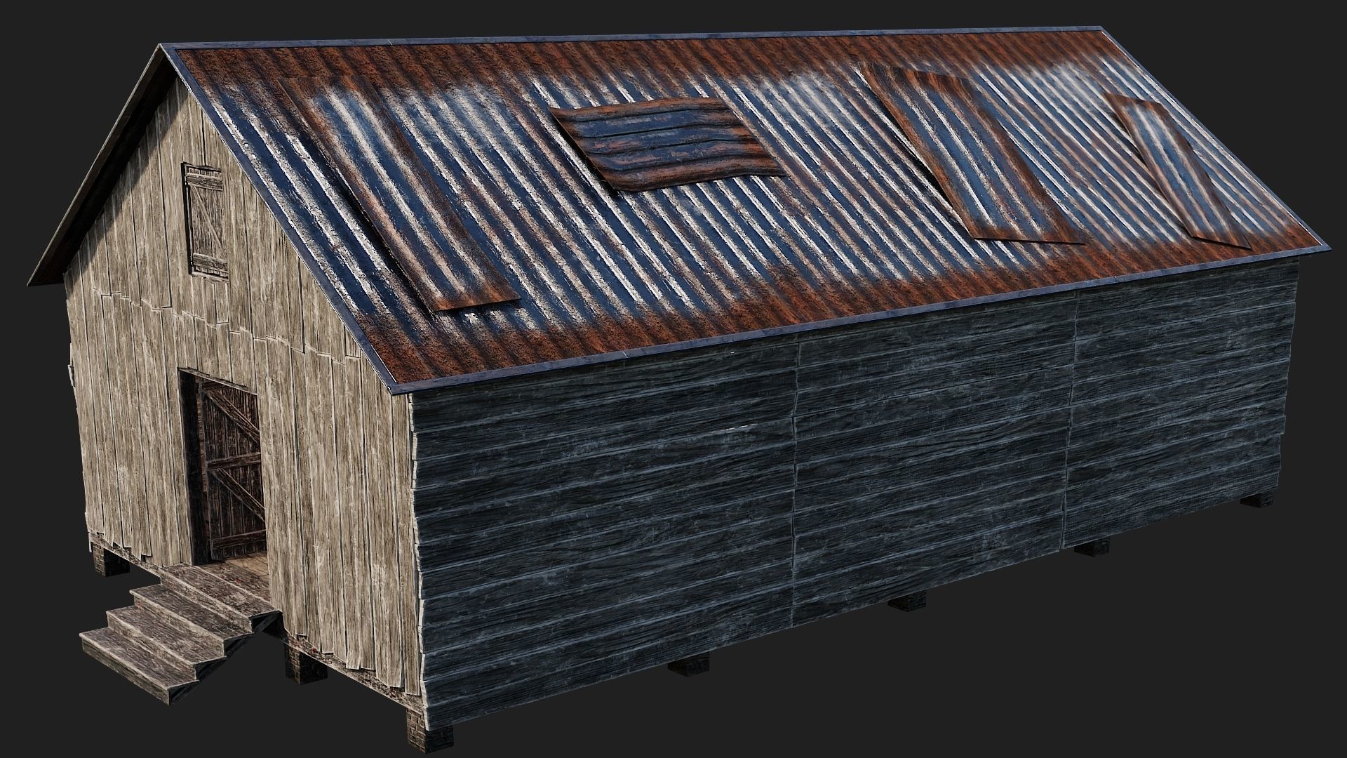 29-30-31-32 - Farm Buildings 4K PBR GameReady Low-poly 3D model_39