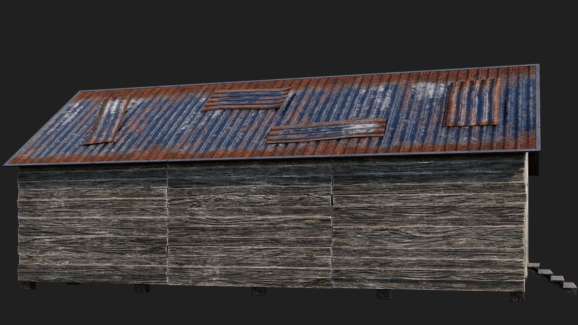 29-30-31-32 - Farm Buildings 4K PBR GameReady Low-poly 3D model_37