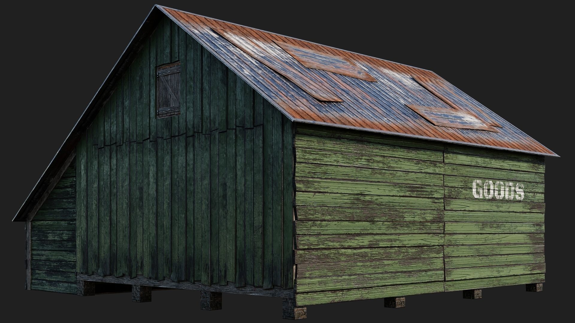 29-30-31-32 - Farm Buildings 4K PBR GameReady Low-poly 3D model_17