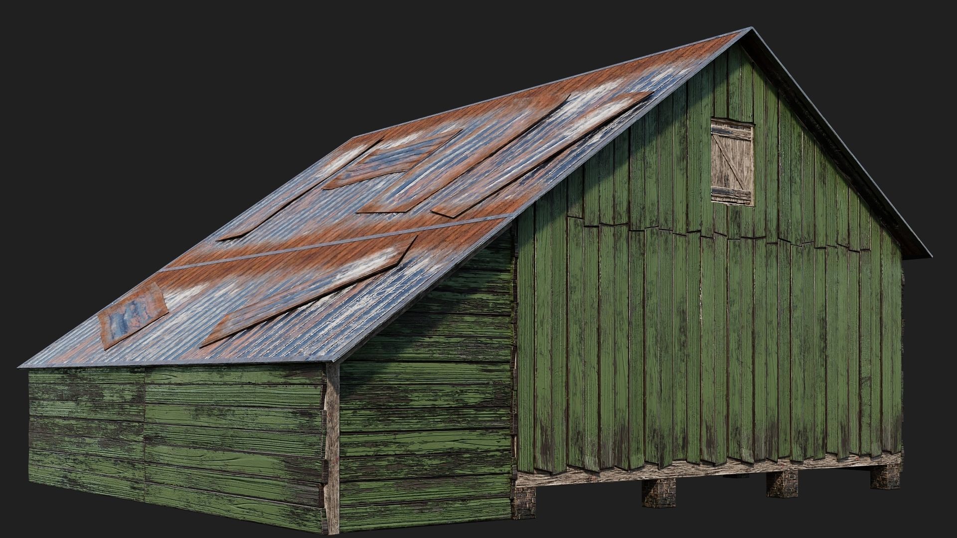 29-30-31-32 - Farm Buildings 4K PBR GameReady Low-poly 3D model_16