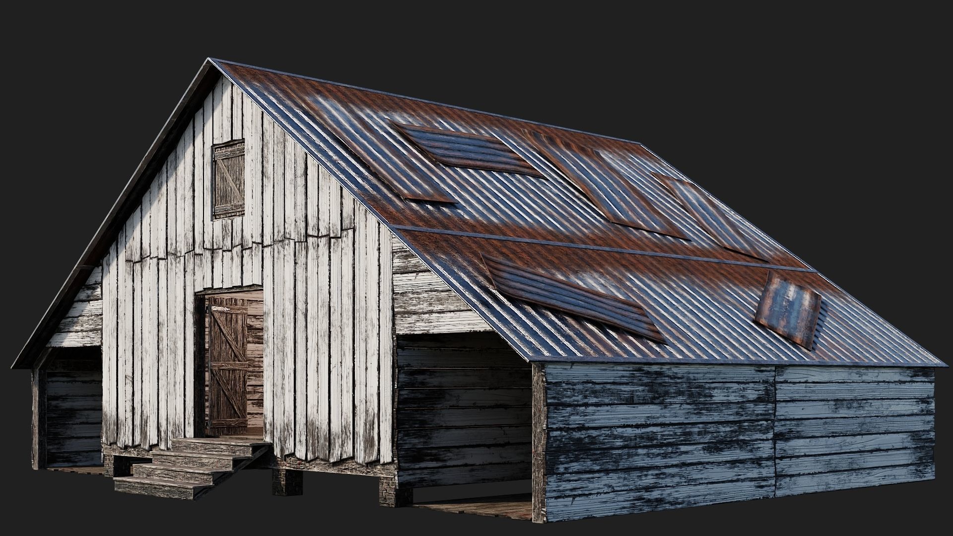 29-30-31-32 - Farm Buildings 4K PBR GameReady Low-poly 3D model_24
