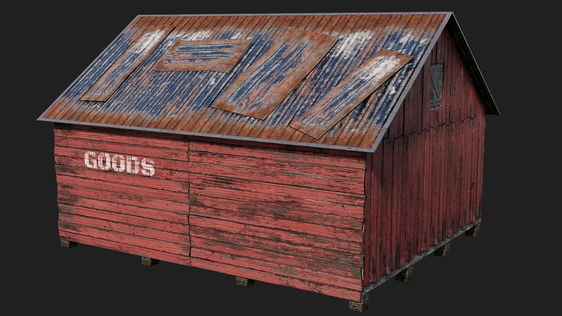 29-30-31-32 - Farm Buildings 4K PBR GameReady Low-poly 3D model_13