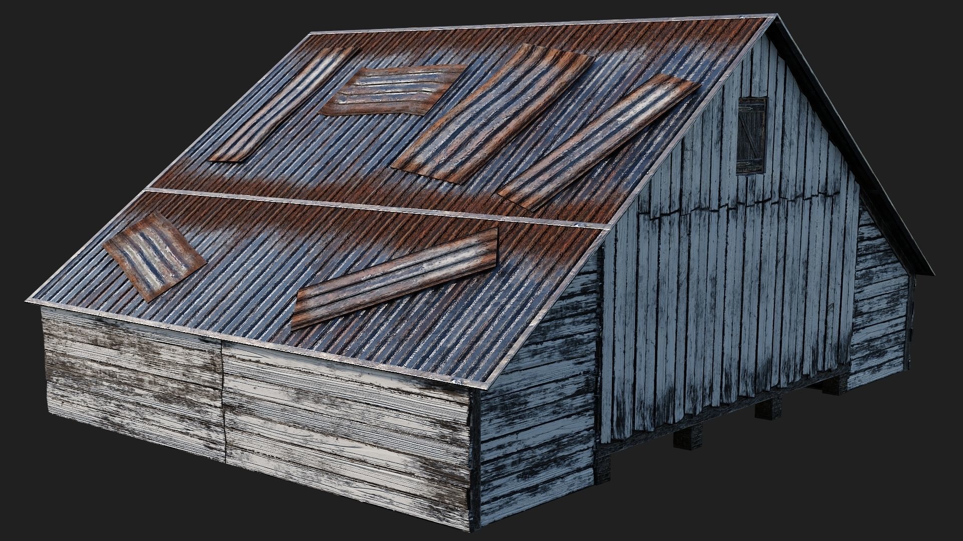 29-30-31-32 - Farm Buildings 4K PBR GameReady Low-poly 3D model_31