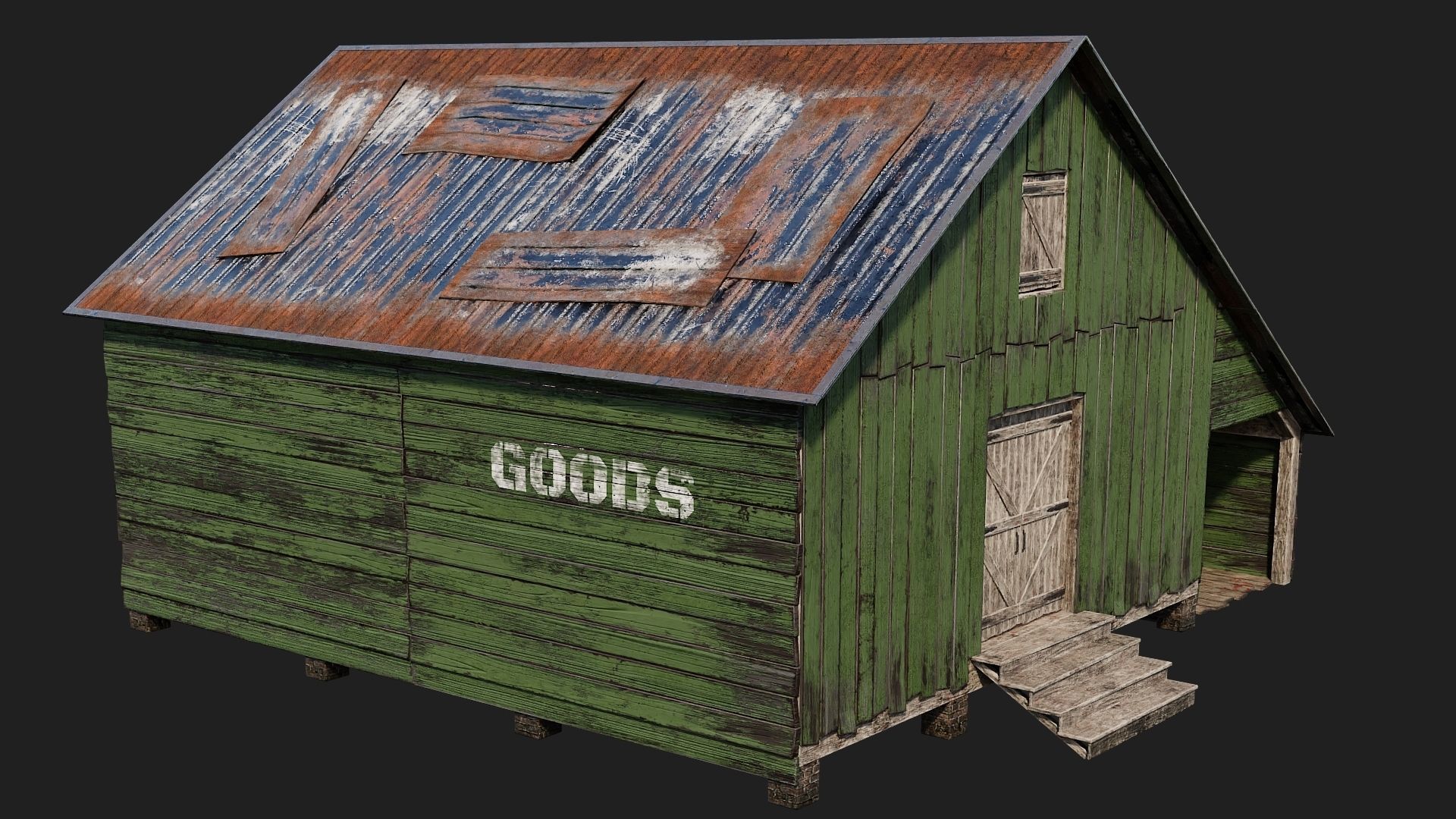 29-30-31-32 - Farm Buildings 4K PBR GameReady Low-poly 3D model_20