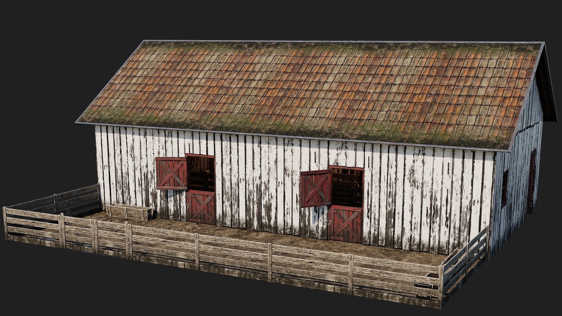 33-34-35-36 - Farm Buildings 4K PBR GameReady Low-poly 3D model_13