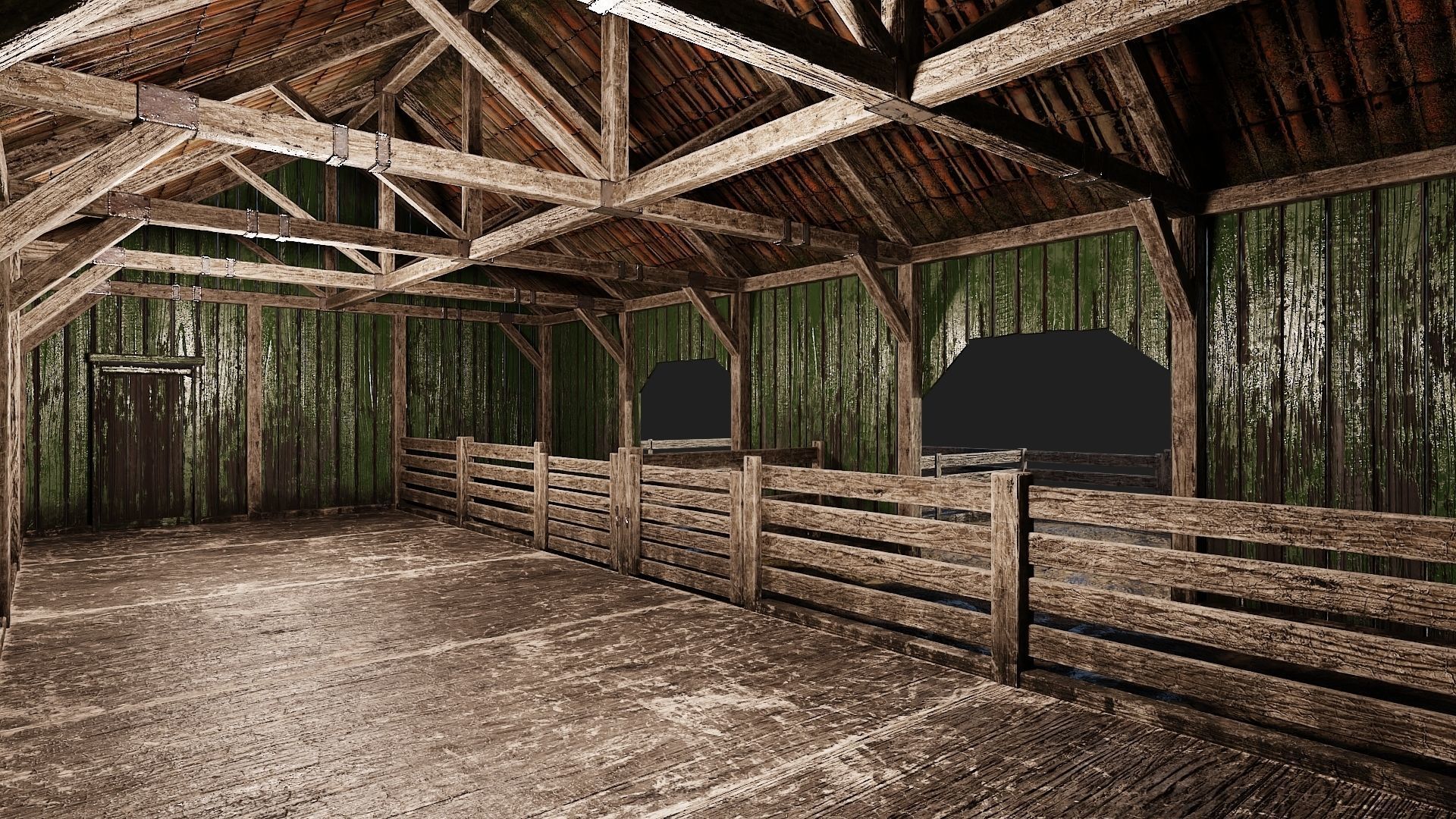 33-34-35-36 - Farm Buildings 4K PBR GameReady Low-poly 3D model_5