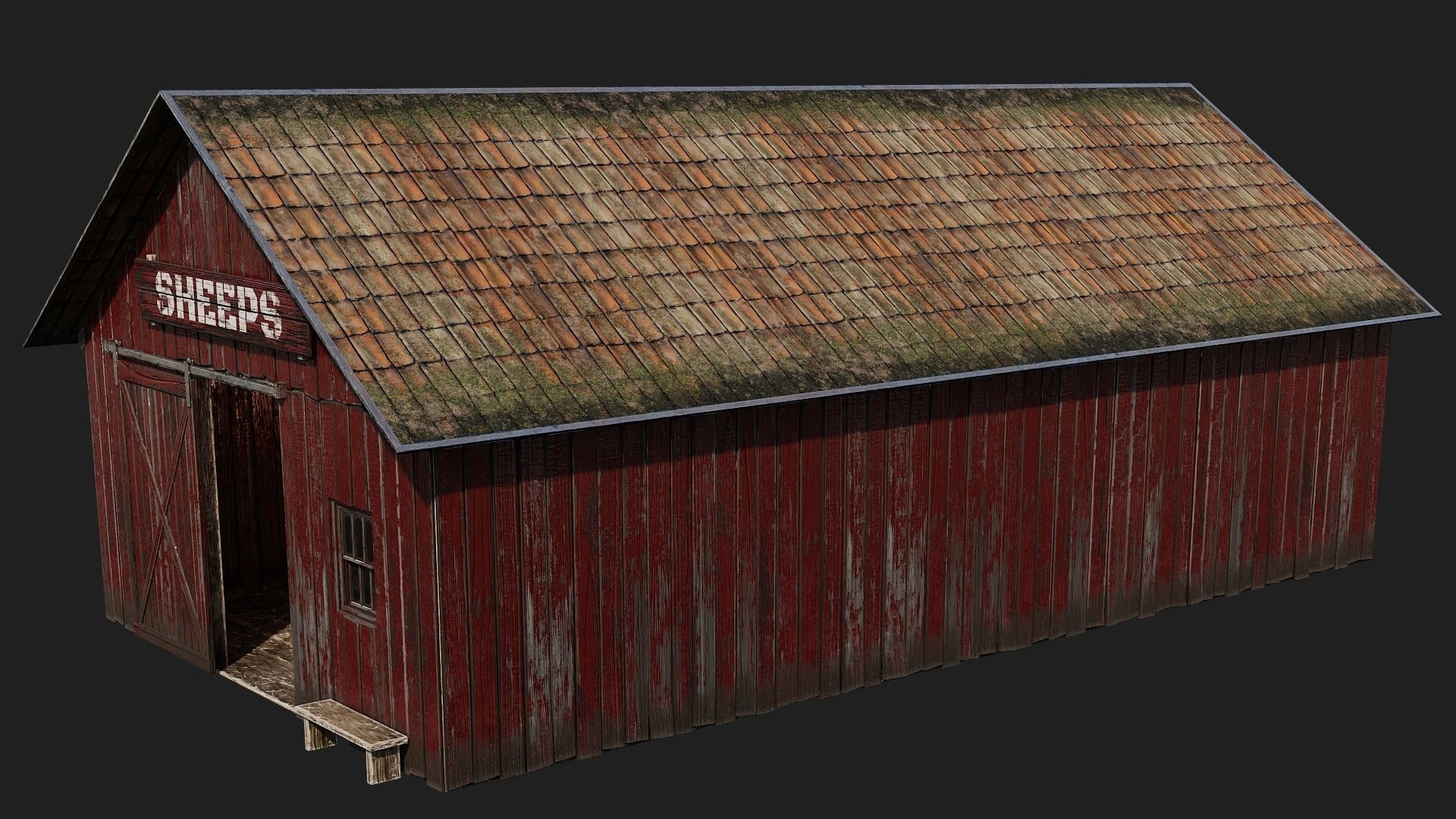 33-34-35-36 - Farm Buildings 4K PBR GameReady Low-poly 3D model_21