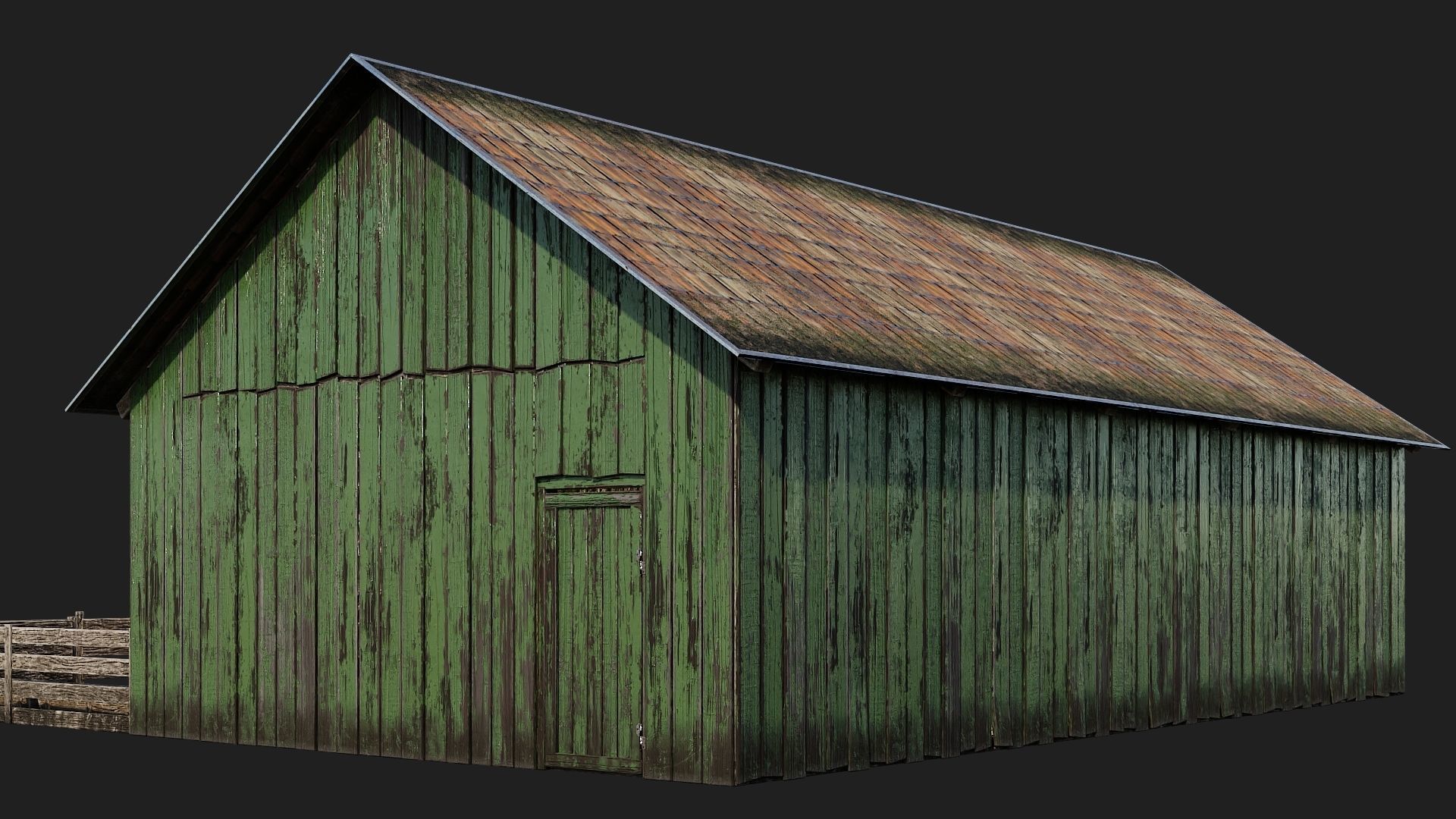 33-34-35-36 - Farm Buildings 4K PBR GameReady Low-poly 3D model_26