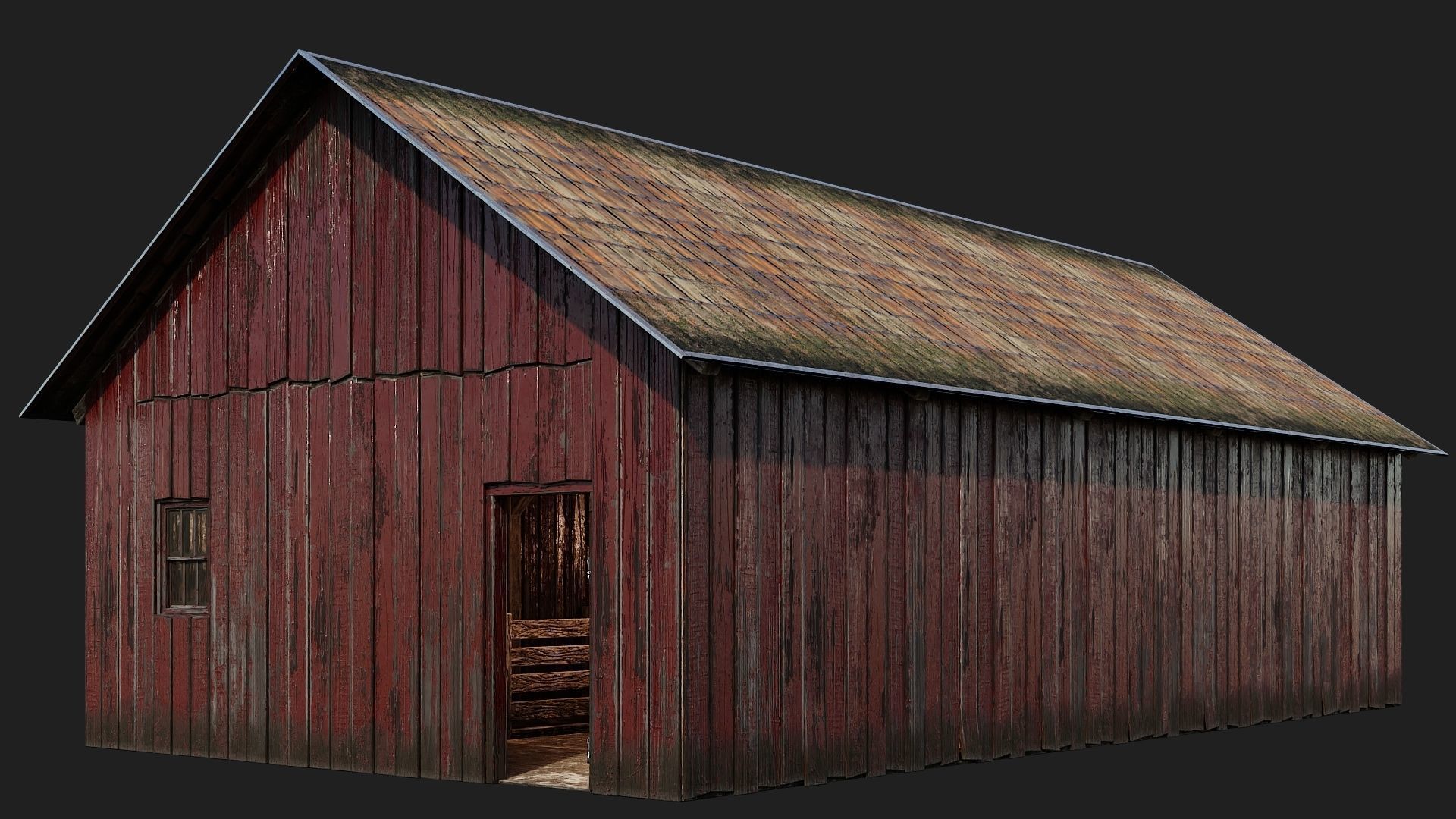 33-34-35-36 - Farm Buildings 4K PBR GameReady Low-poly 3D model_17
