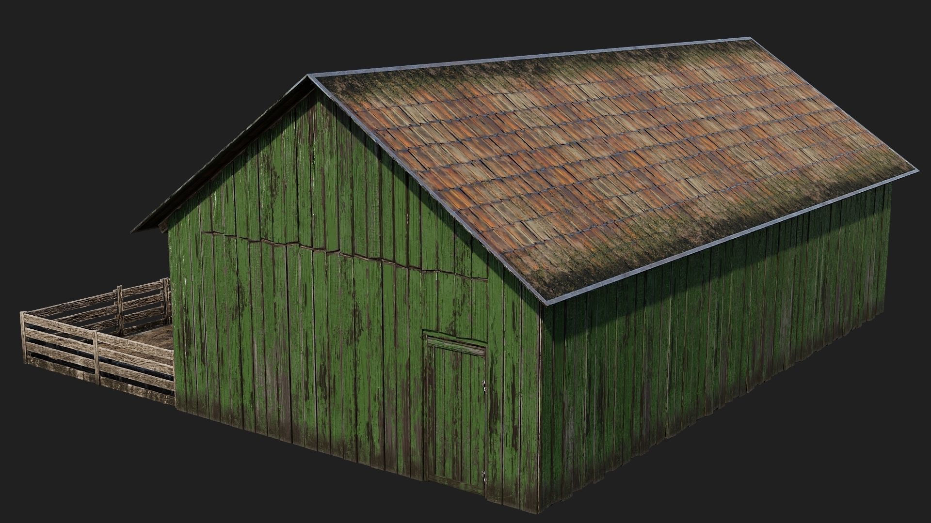 33-34-35-36 - Farm Buildings 4K PBR GameReady Low-poly 3D model_31