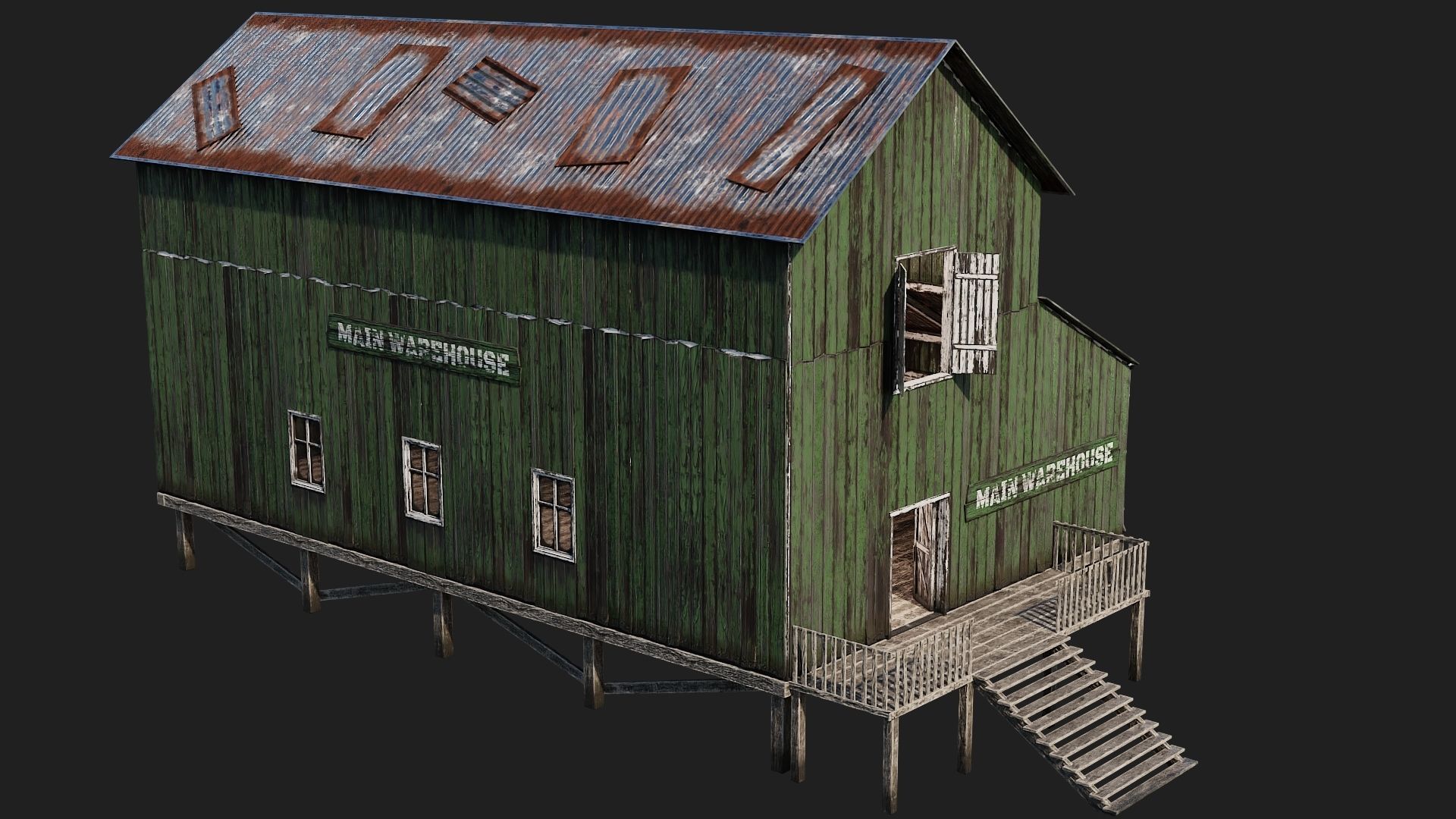 37-38-39-40 - Farm Buildings 4K PBR GameReady Low-poly 3D model_20