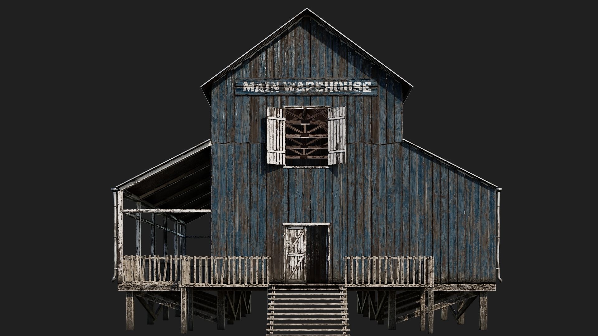 37-38-39-40 - Farm Buildings 4K PBR GameReady Low-poly 3D model_27