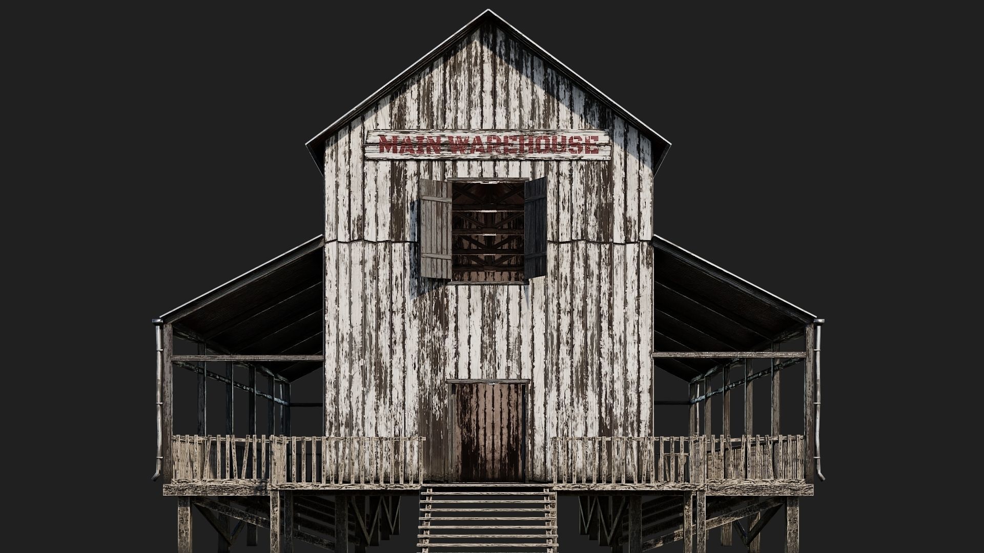 37-38-39-40 - Farm Buildings 4K PBR GameReady Low-poly 3D model_36