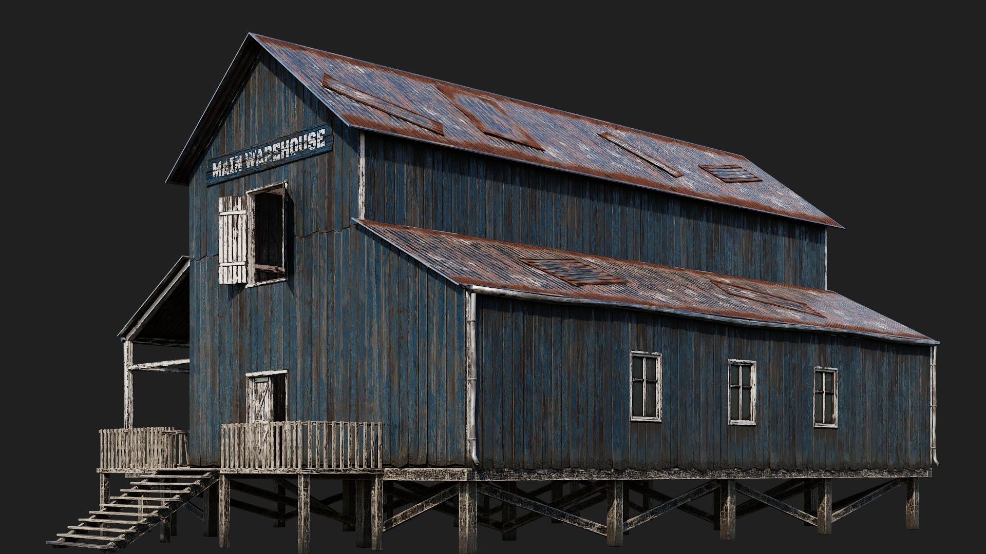 37-38-39-40 - Farm Buildings 4K PBR GameReady Low-poly 3D model_24