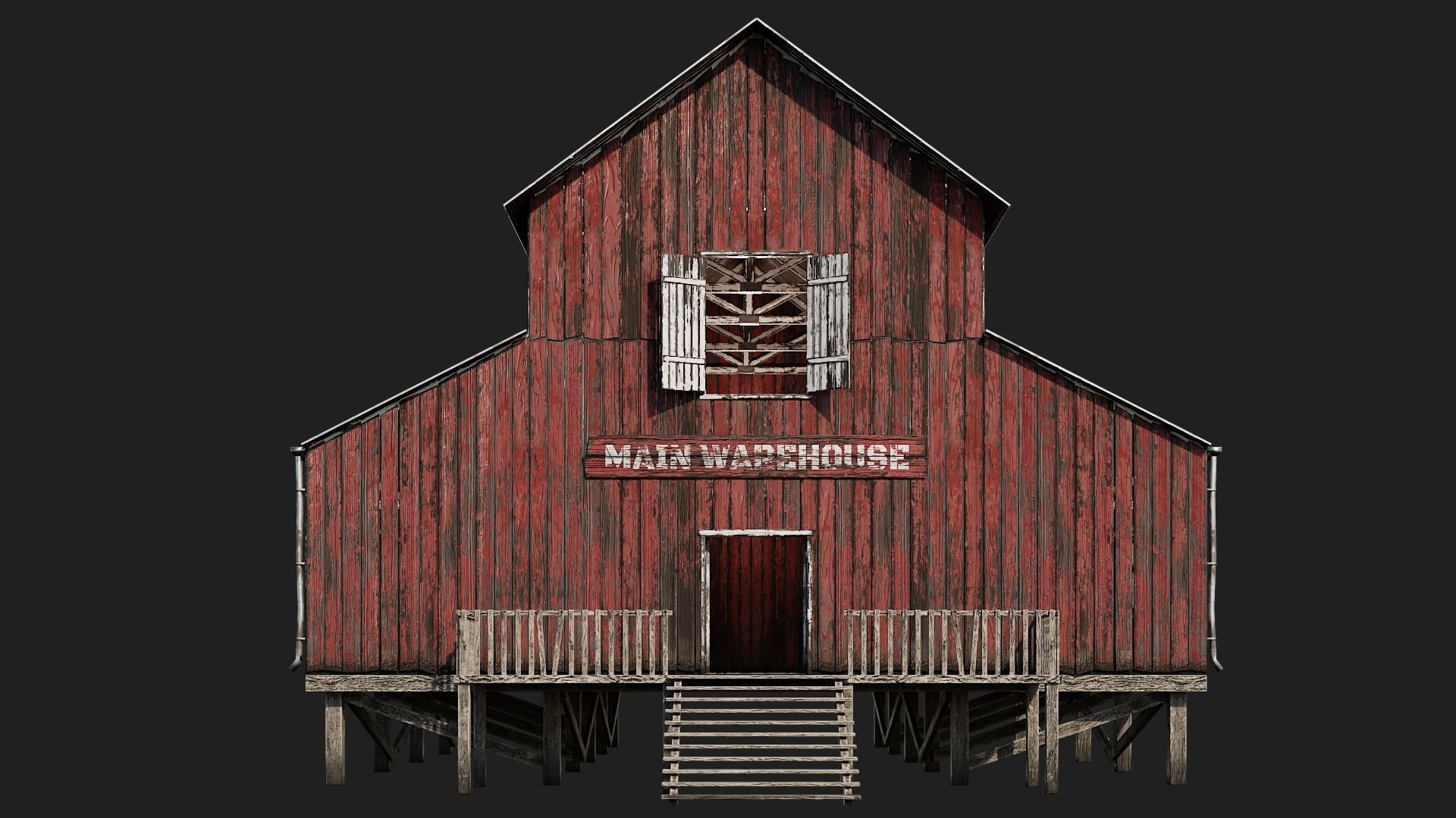37-38-39-40 - Farm Buildings 4K PBR GameReady Low-poly 3D model_10