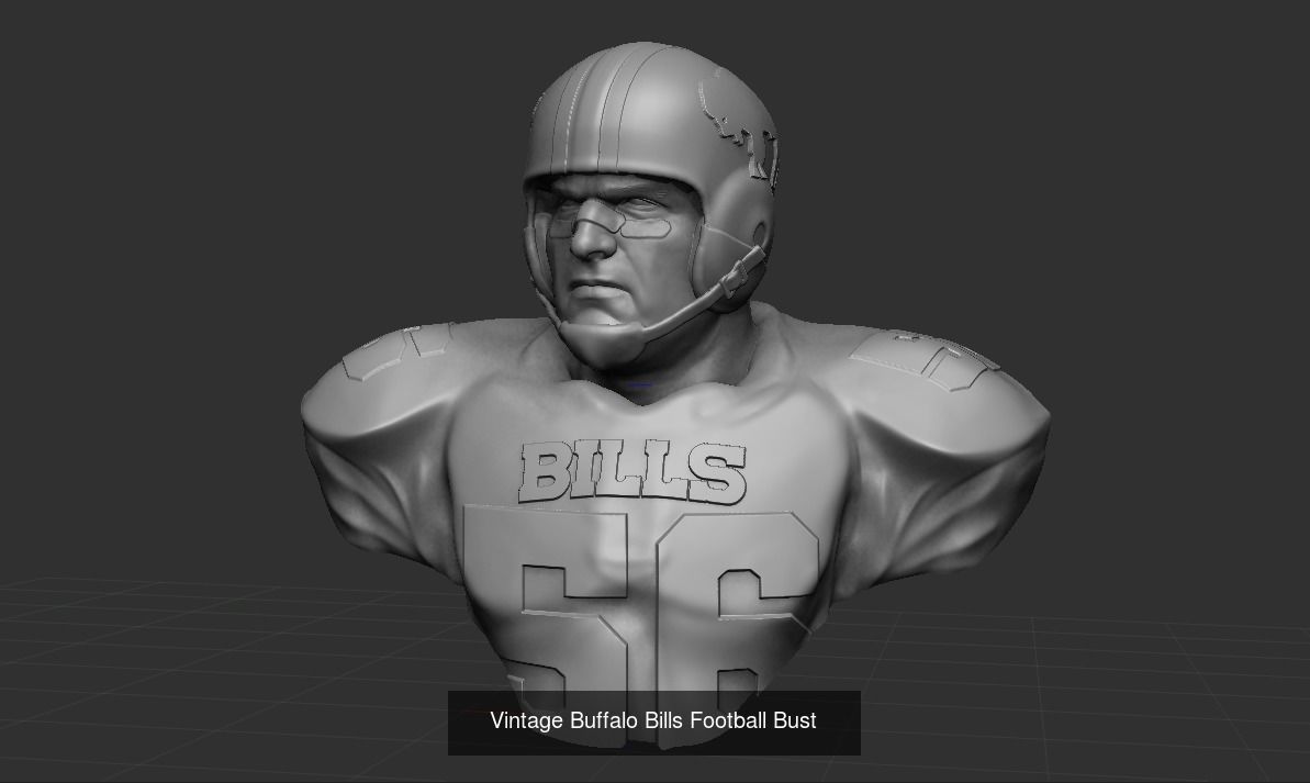 NFL Throwback Busts 3D Model Collection_8