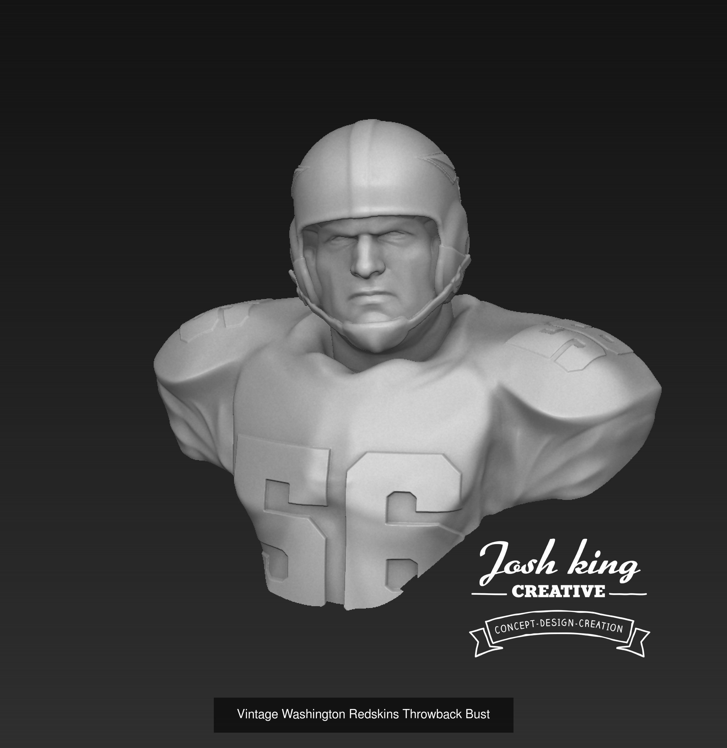 NFL Throwback Busts 3D Model Collection_12