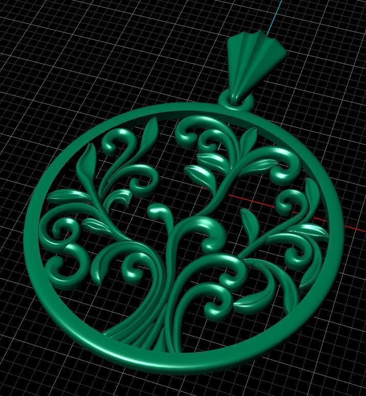 Pendant Tree 3D print model_11