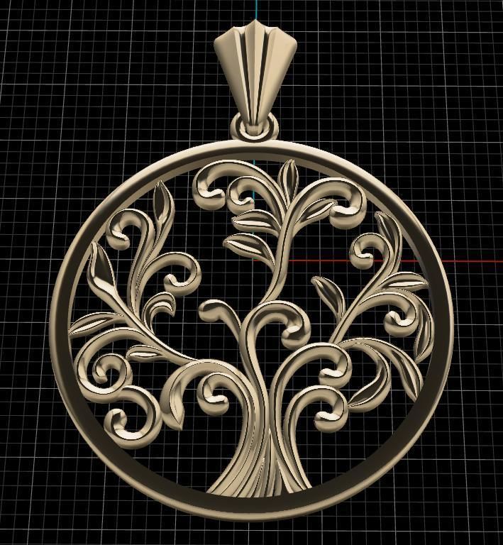 Pendant Tree 3D print model_5