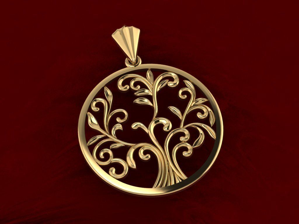 Pendant Tree 3D print model_2