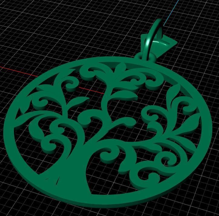 Pendant Tree 3D print model_14