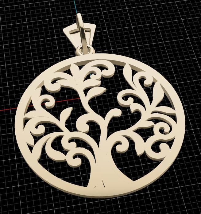 Pendant Tree 3D print model_6