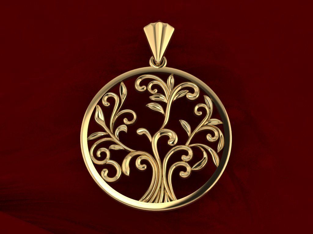 Pendant Tree 3D print model_1