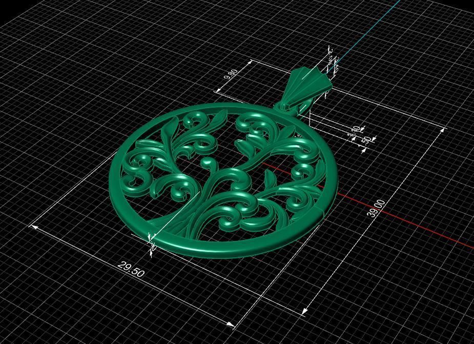 Pendant Tree 3D print model_17