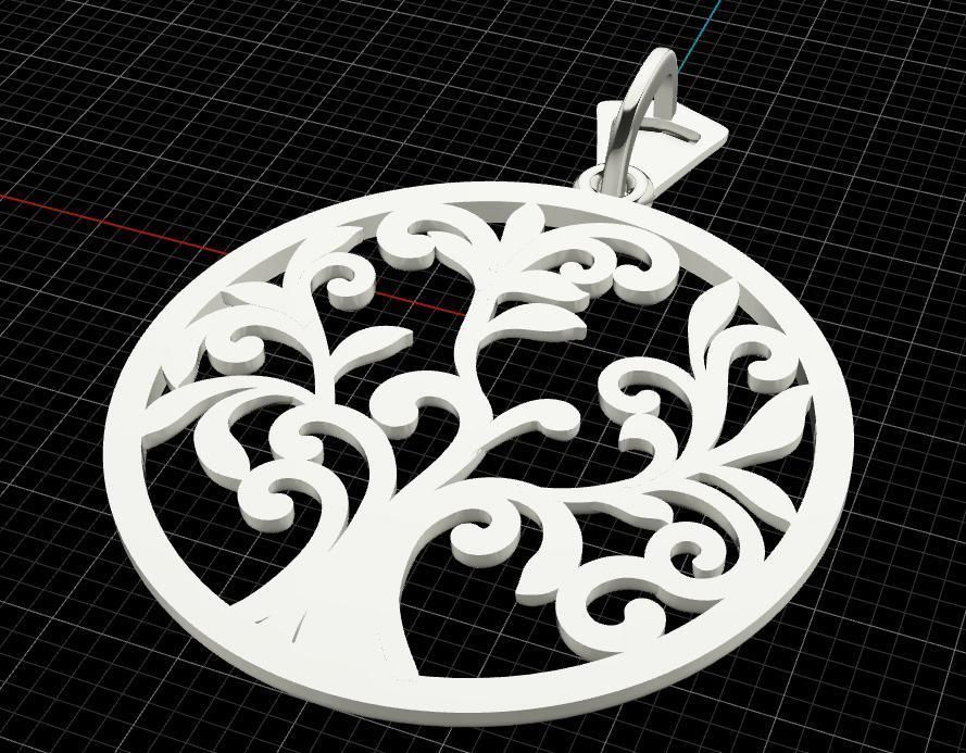 Pendant Tree 3D print model_10