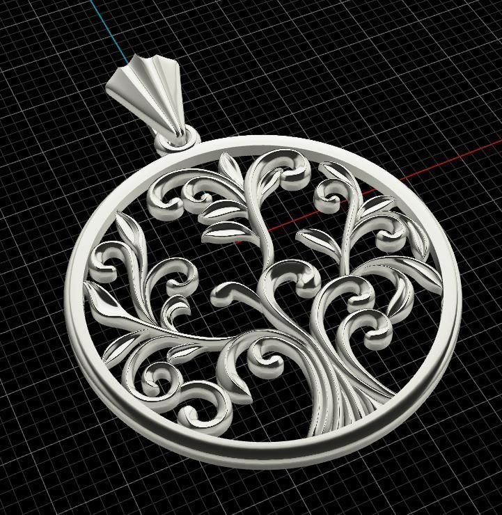 Pendant Tree 3D print model_7