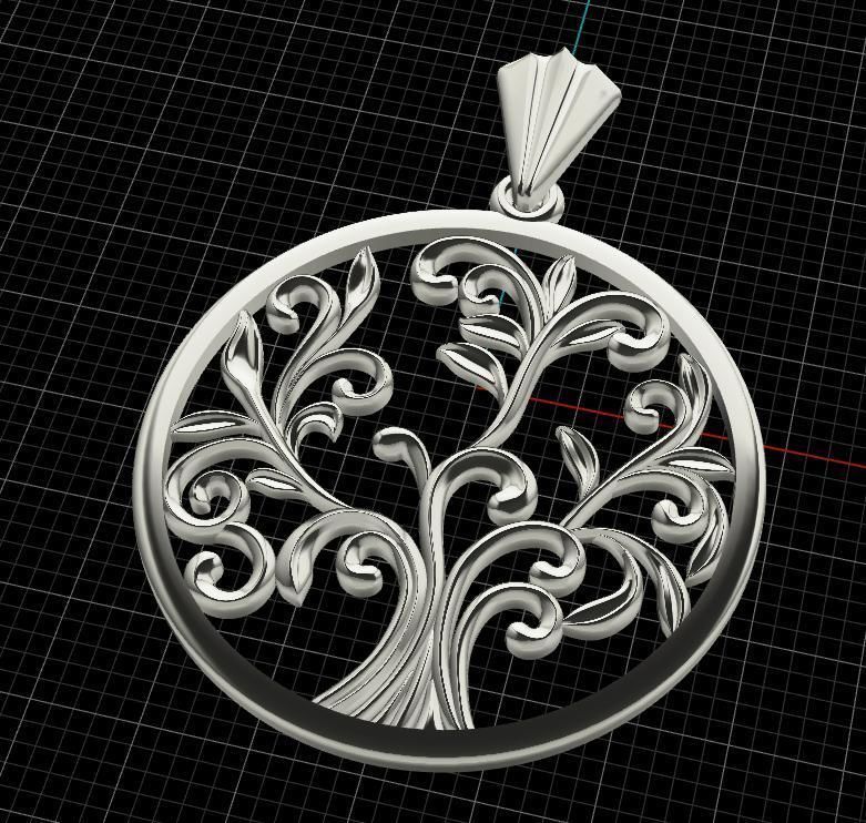 Pendant Tree 3D print model_9