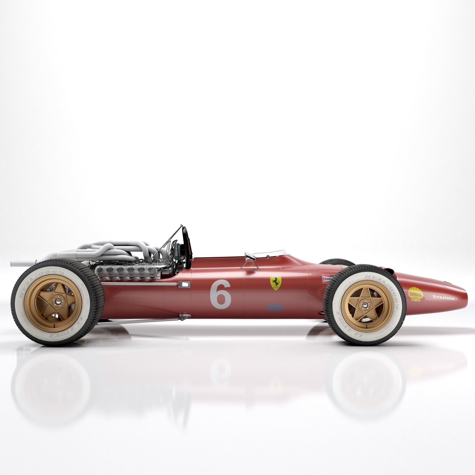 Ferrari F1 312 1966 3D model_1
