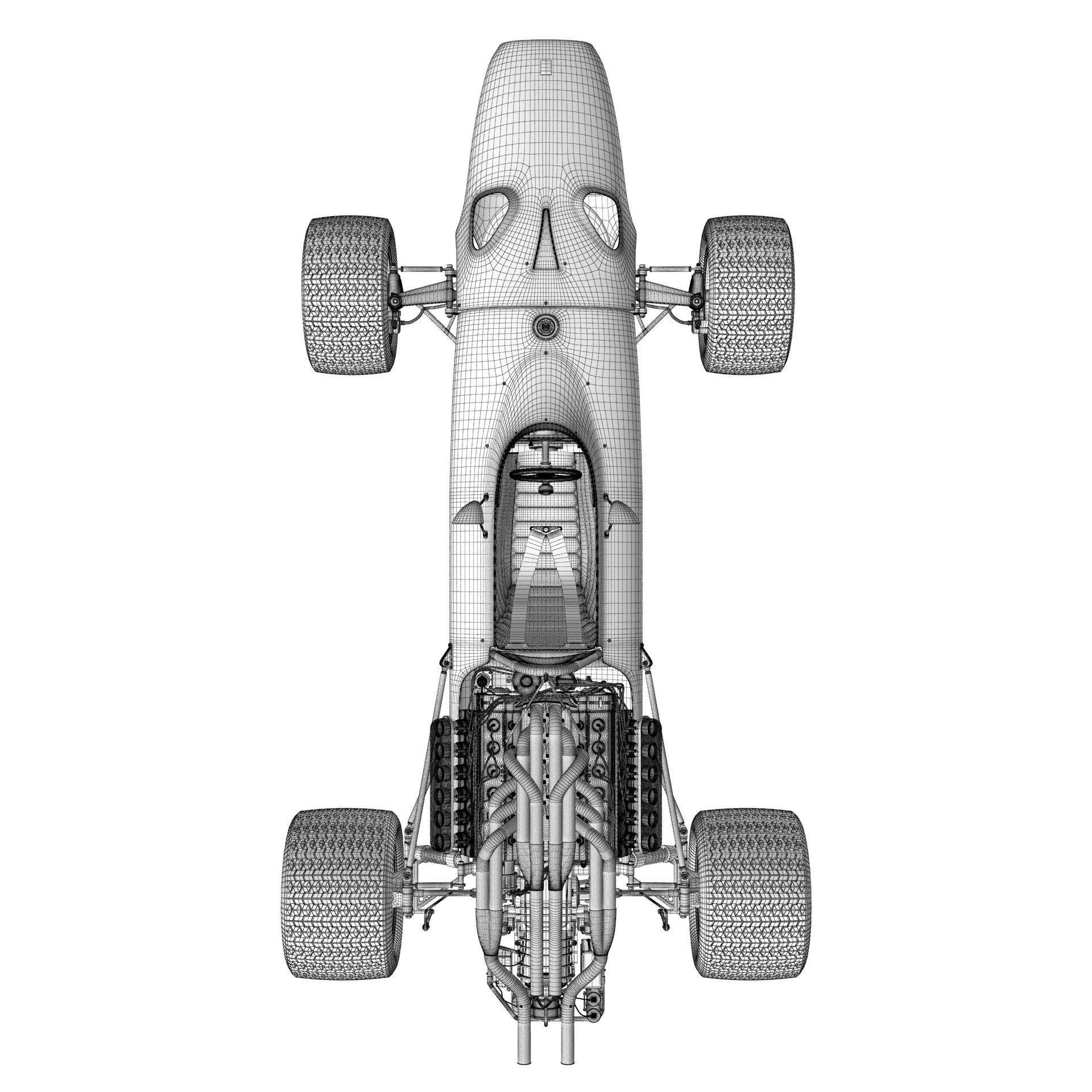Ferrari F1 312 1966 3D model_30