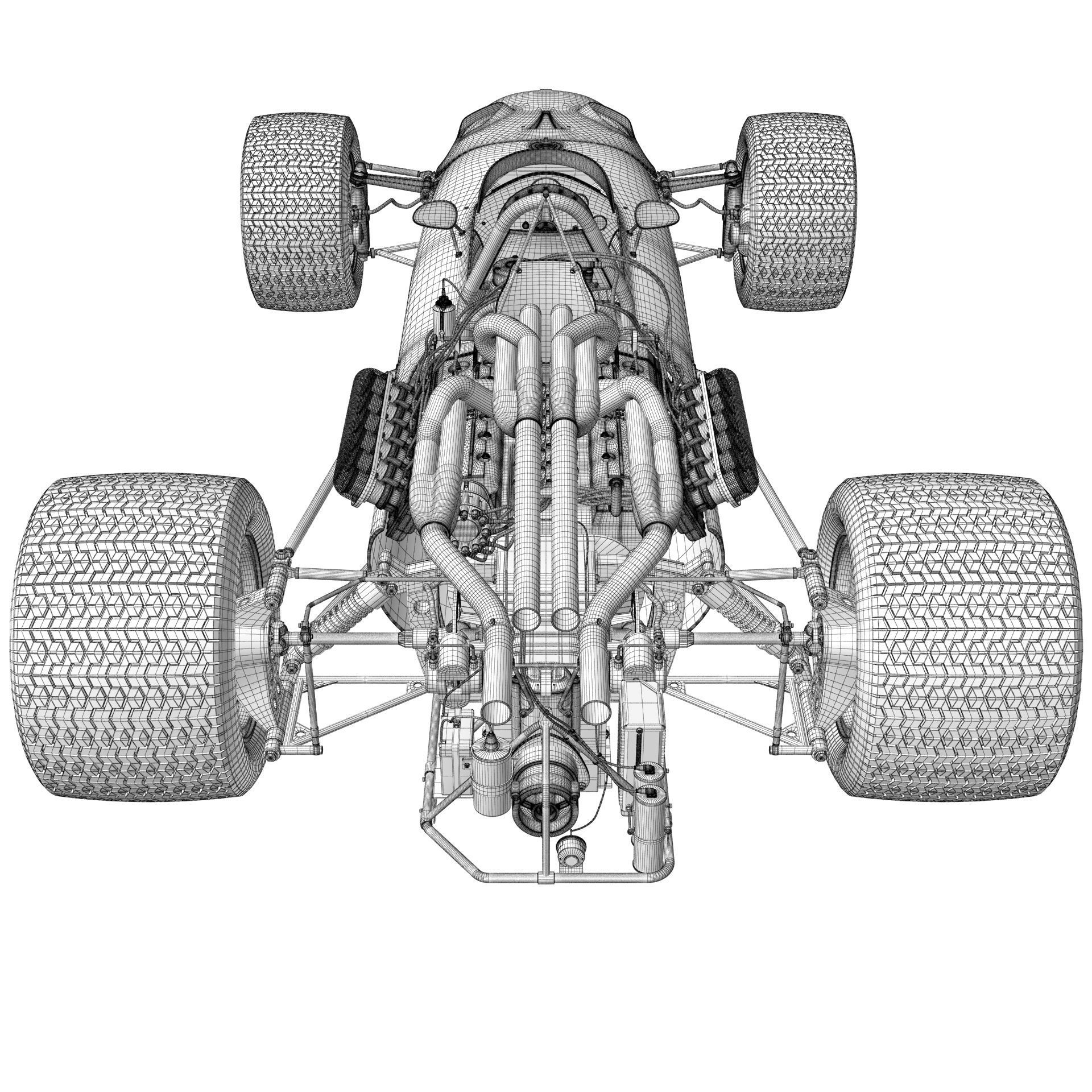 Ferrari F1 312 1966 3D model_34