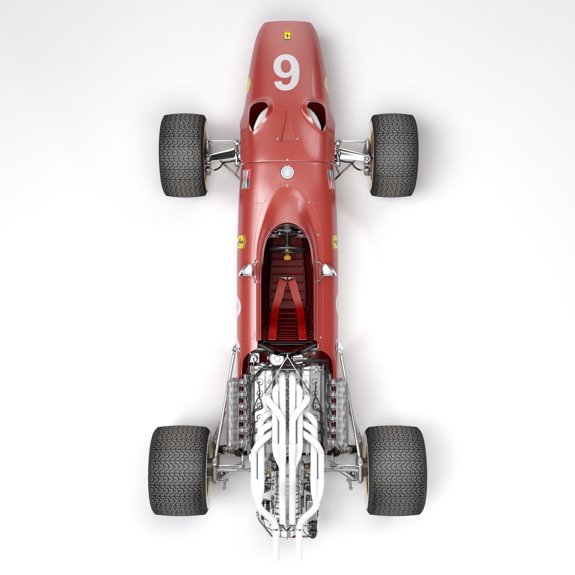 Ferrari F1 312 1966 3D model_8