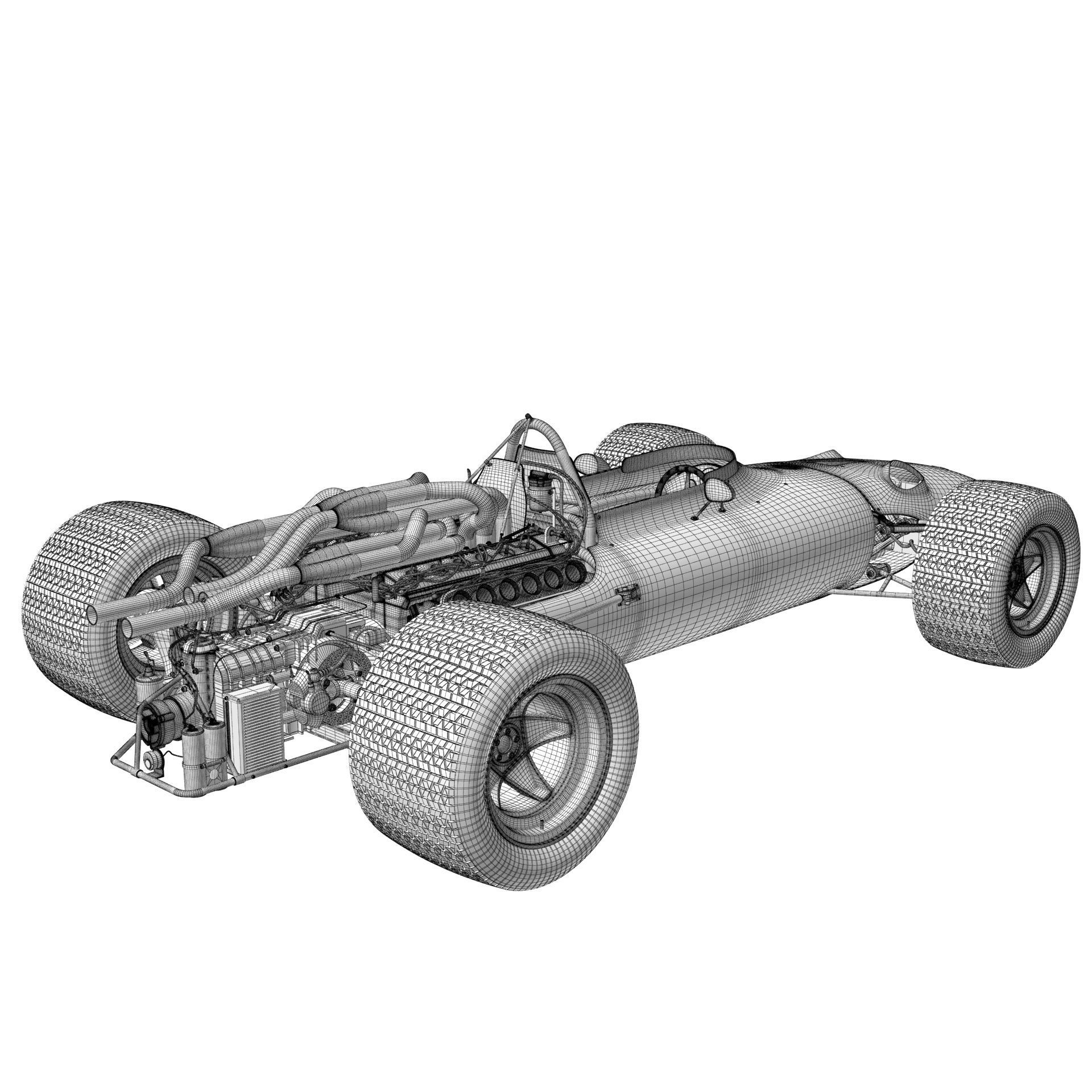 Ferrari F1 312 1966 3D model_29