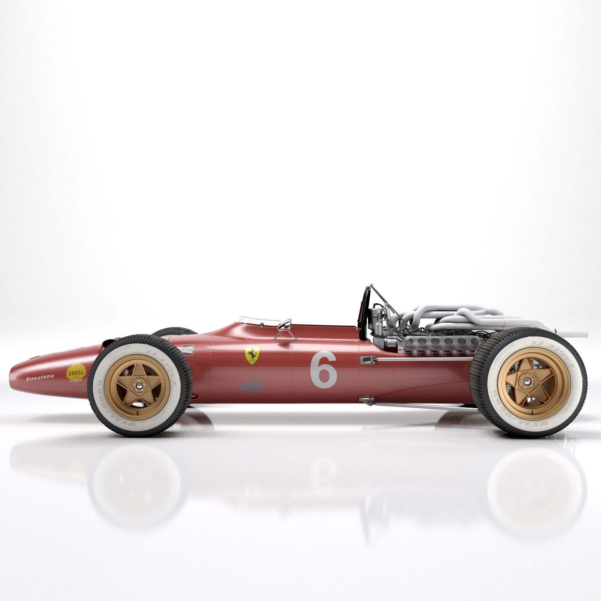 Ferrari F1 312 1966 3D model_3