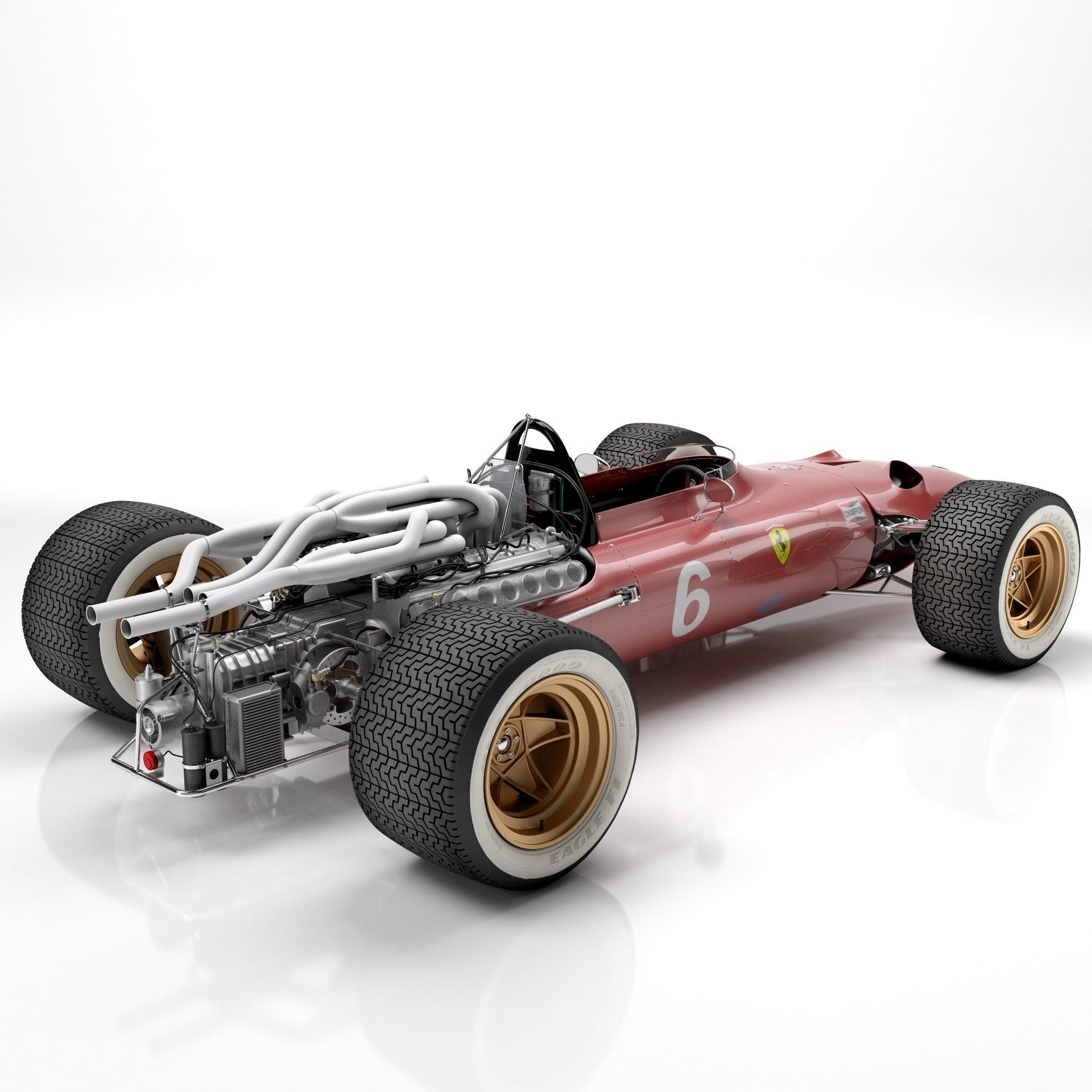 Ferrari F1 312 1966 3D model_7