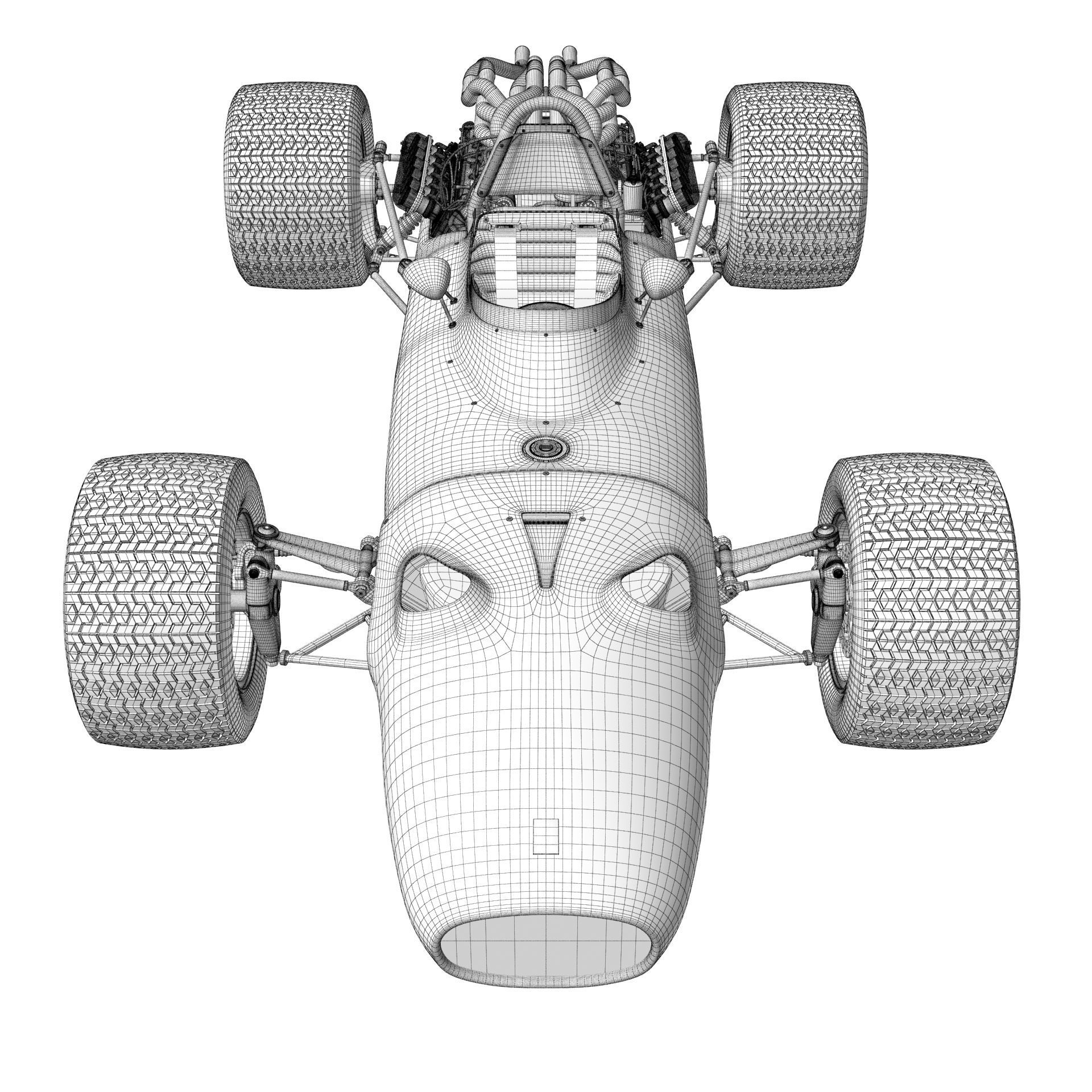 Ferrari F1 312 1966 3D model_33