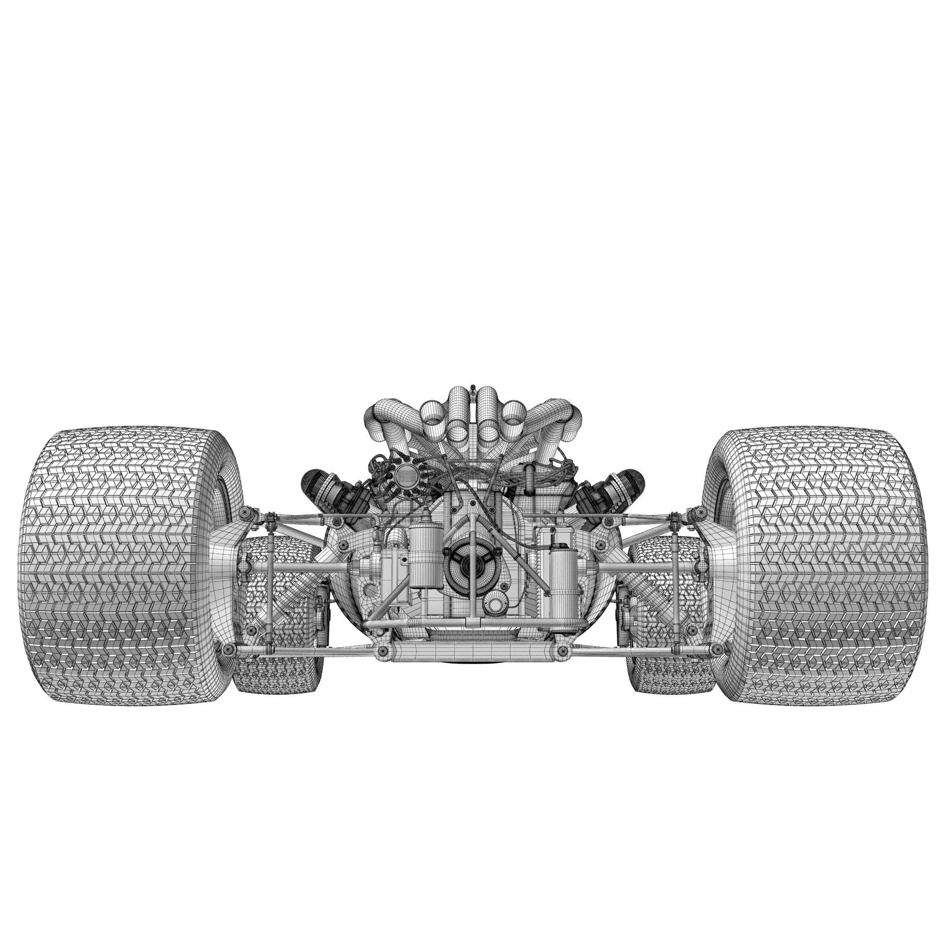 Ferrari F1 312 1966 3D model_36